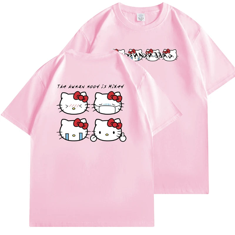 HELLO KITTY Kawaii Patterned Tee