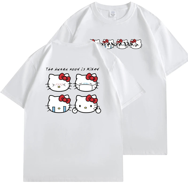 HELLO KITTY Kawaii Patterned Tee