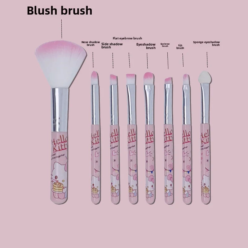 HELLO KITTY 8-Piece Makeup Brush Set