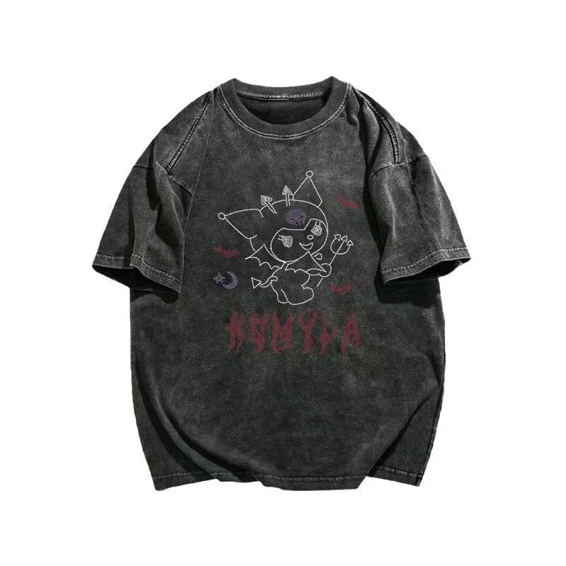 KUROMI Grunge Grey Tee