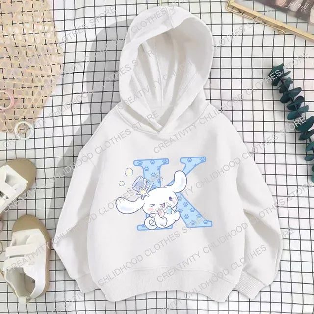 CINNAMOROLL Initial Stamped Hoodie