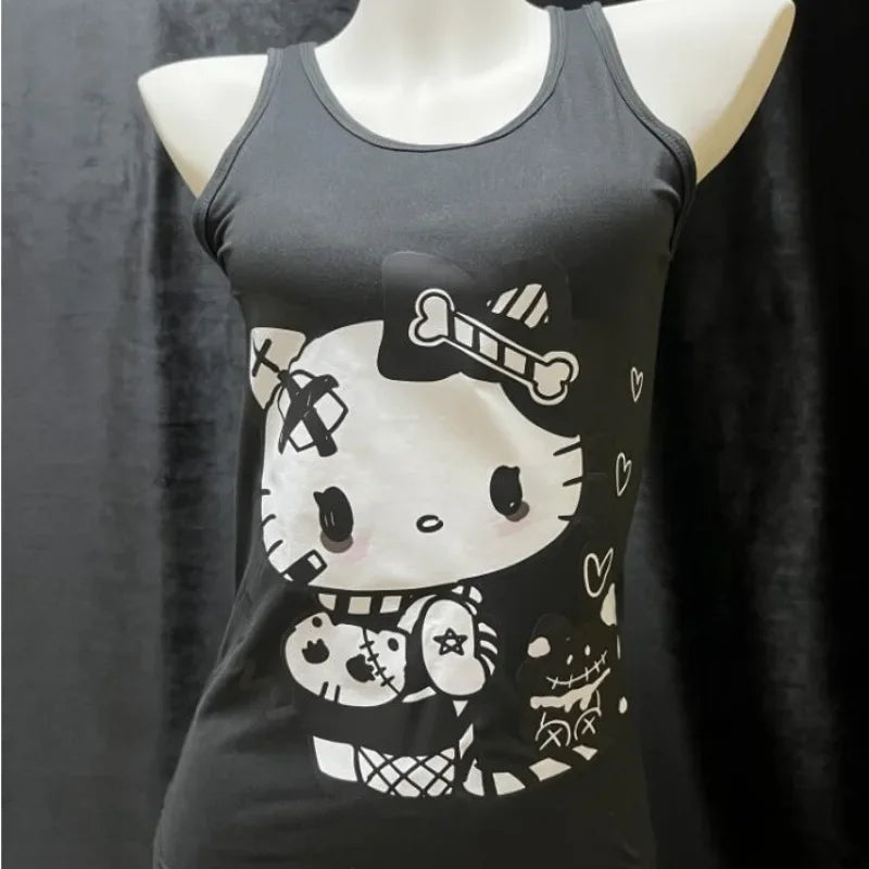 HELLO KITTY Grunge Skull Tank Top