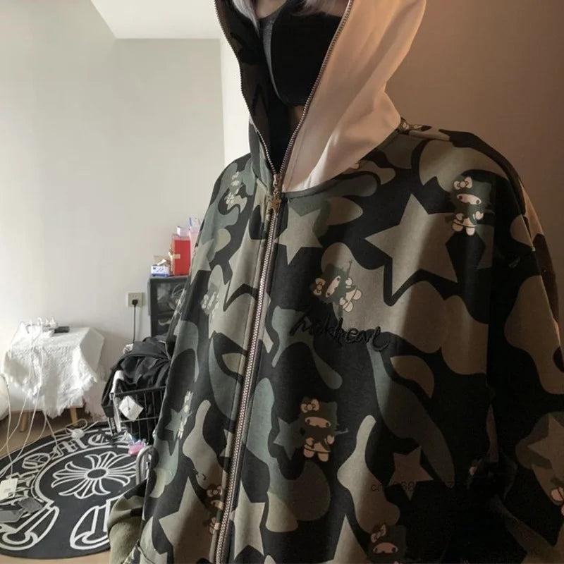 HELLO KITTY Matching Camouflage Jackets