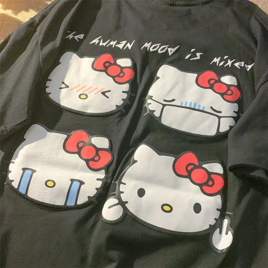 HELLO KITTY Kawaii Patterned Tee