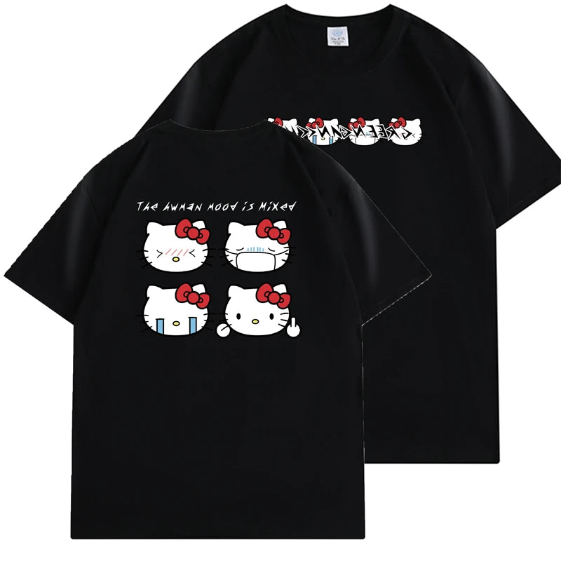 HELLO KITTY Kawaii Patterned Tee