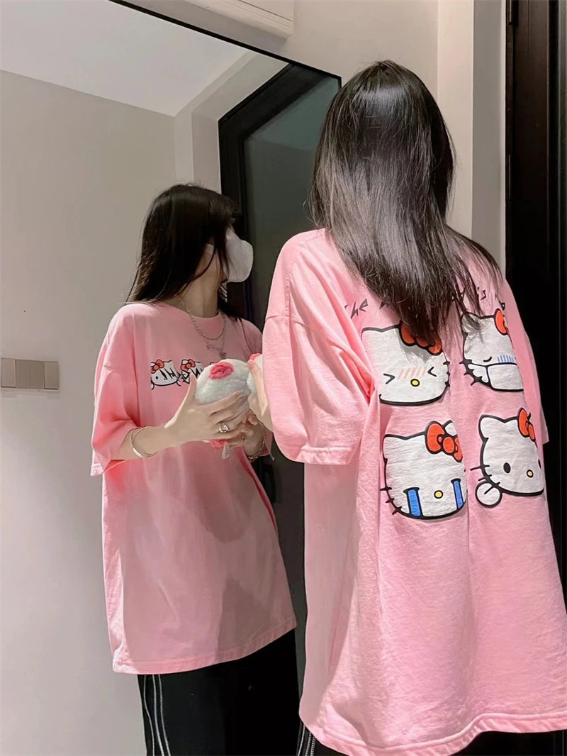 HELLO KITTY Kawaii Patterned Tee