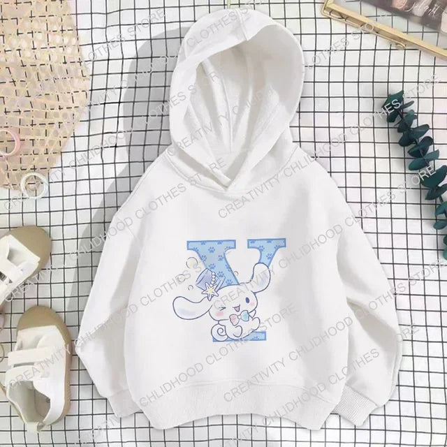 CINNAMOROLL Initial Stamped Hoodie
