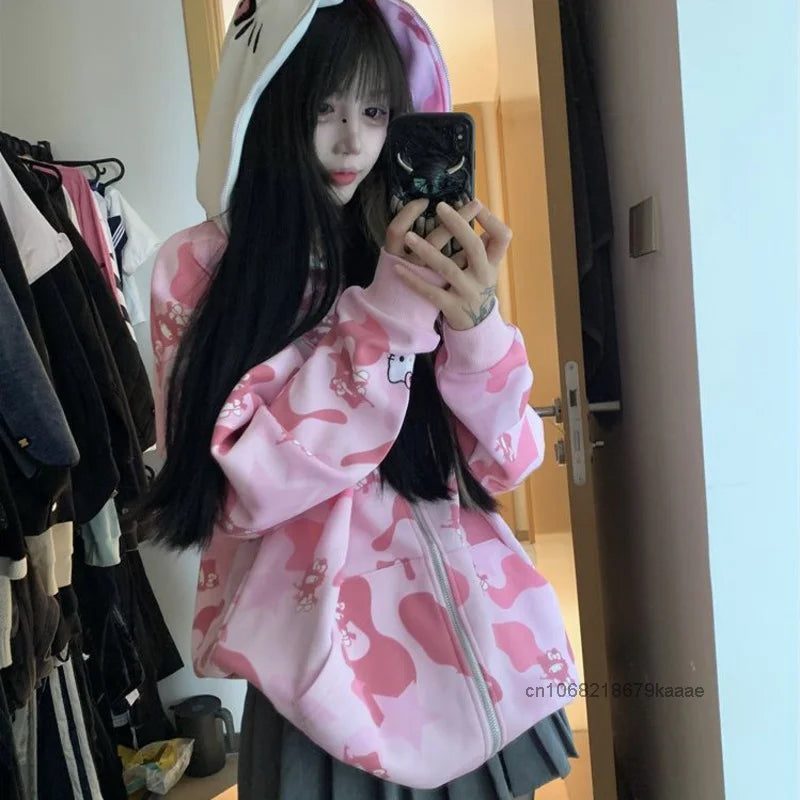 HELLO KITTY Matching Camouflage Jackets